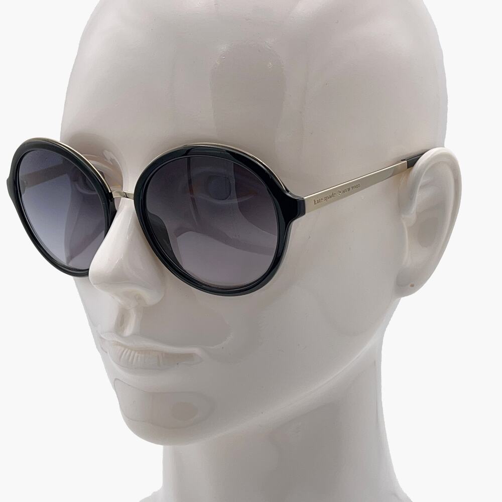 KATE SPADE NY Annabeth/O/S Round 55MM Sunglasses (Black - 0D28 F8)
